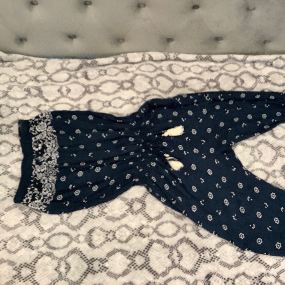 Cool change navy and white romper